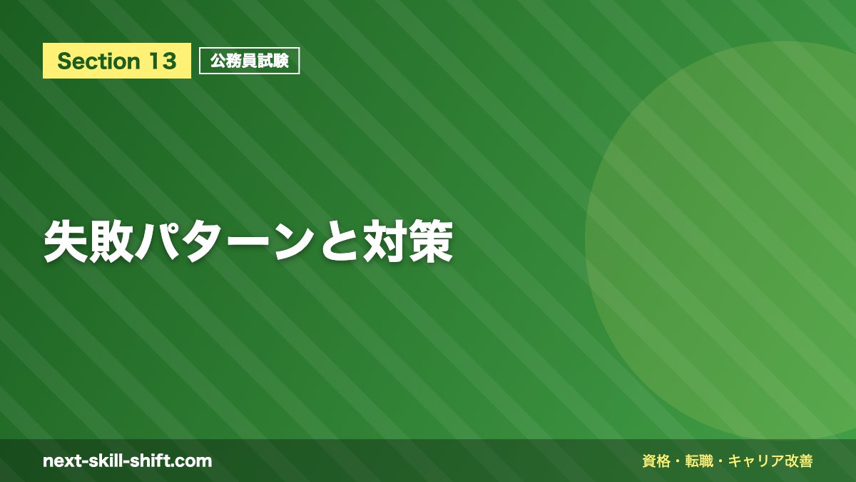 失敗パターンと対策