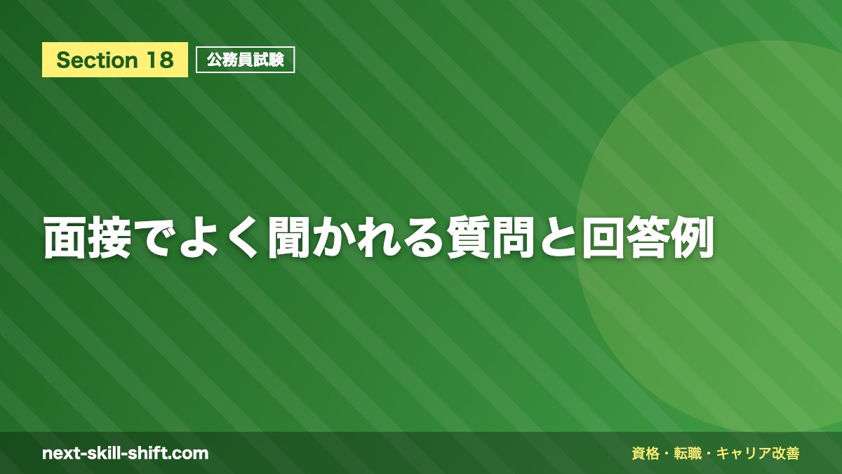 面接でよく聞かれる質問と回答例