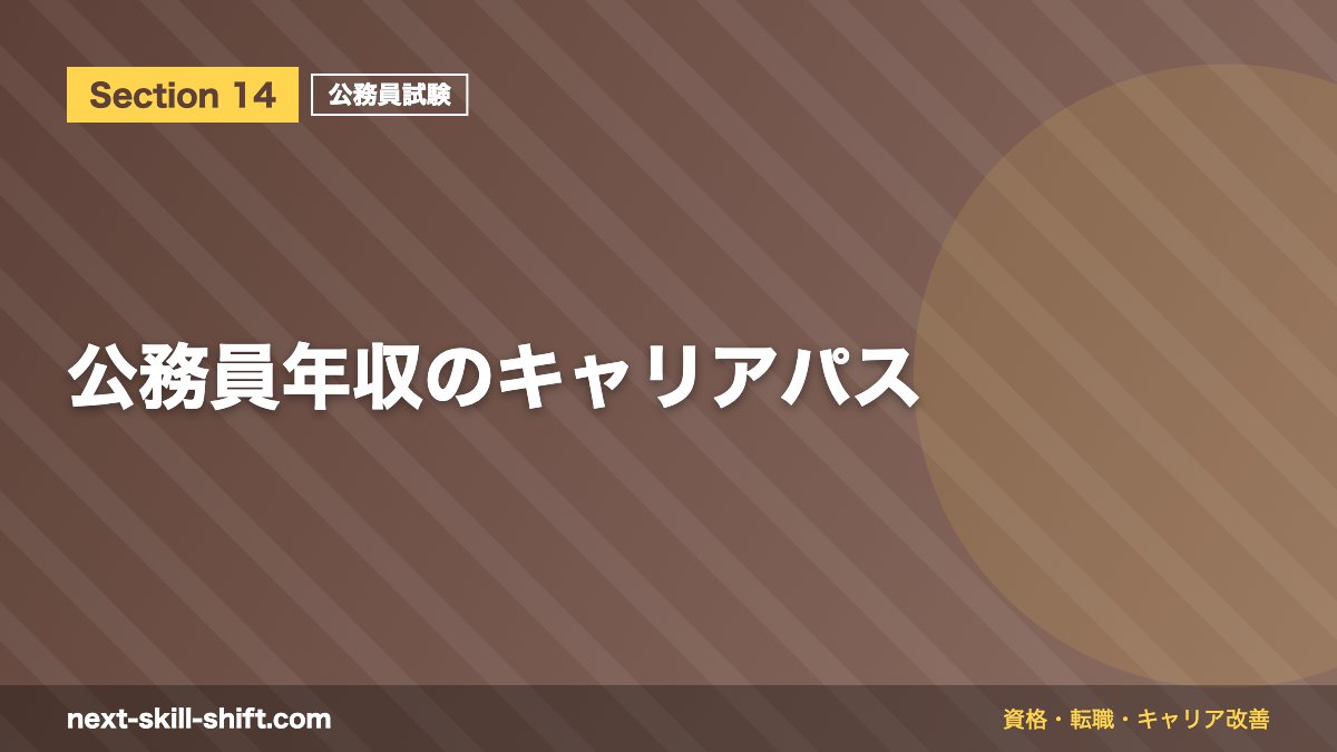 公務員年収のキャリアパス
