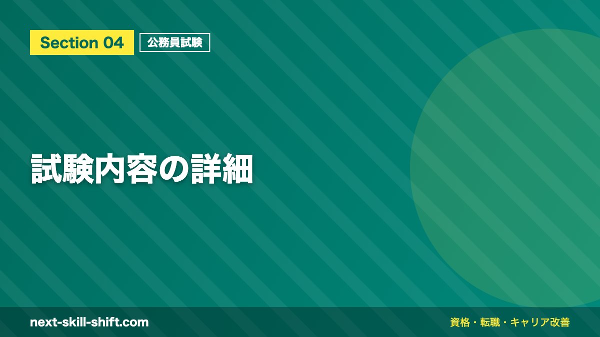 試験内容の詳細
