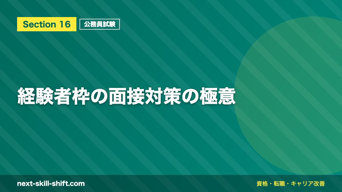 経験者枠の面接対策の極意