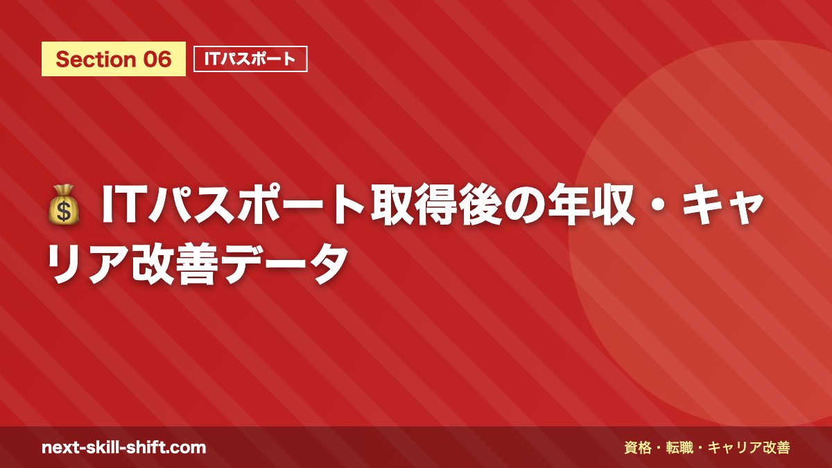 💰 ITパスポート取得後の年収・キャリア改善データ