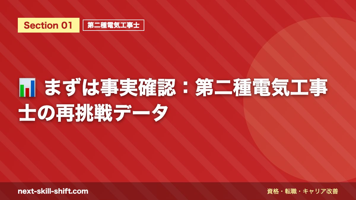 📊 まずは事実確認:第二種電気工事士の再挑戦データ