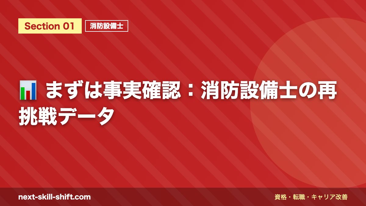 📊 まずは事実確認:消防設備士の再挑戦データ