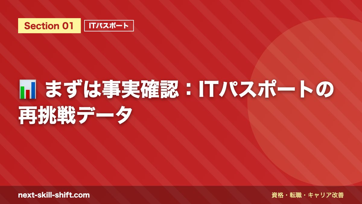 📊 まずは事実確認：ITパスポートの再挑戦データ