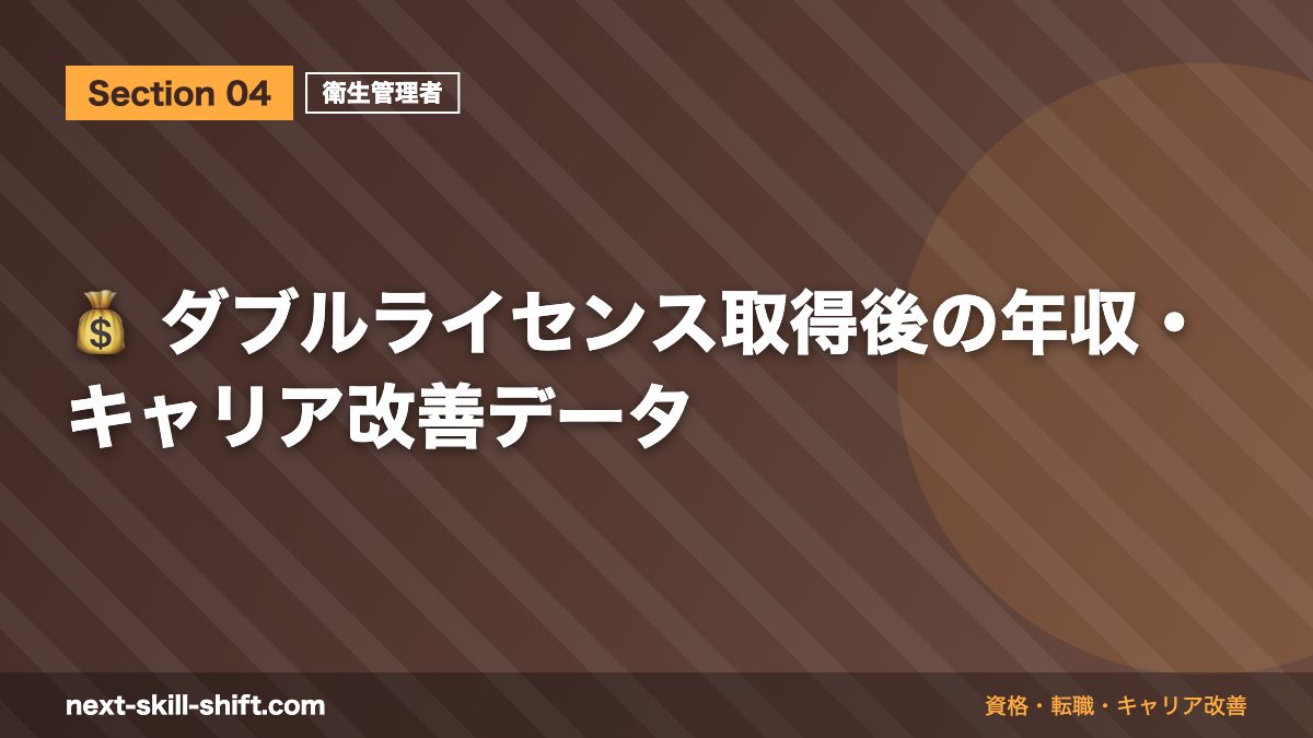 💰 ダブルライセンス取得後の年収・キャリア改善データ