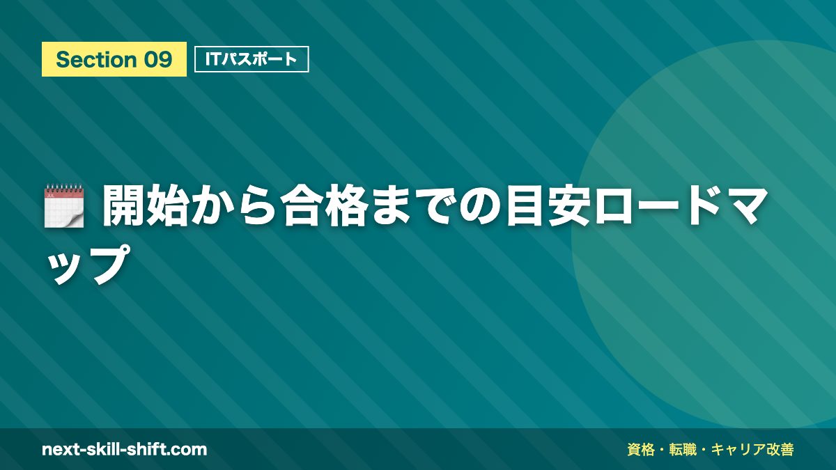 🗓️ 開始から合格までの目安ロードマップ