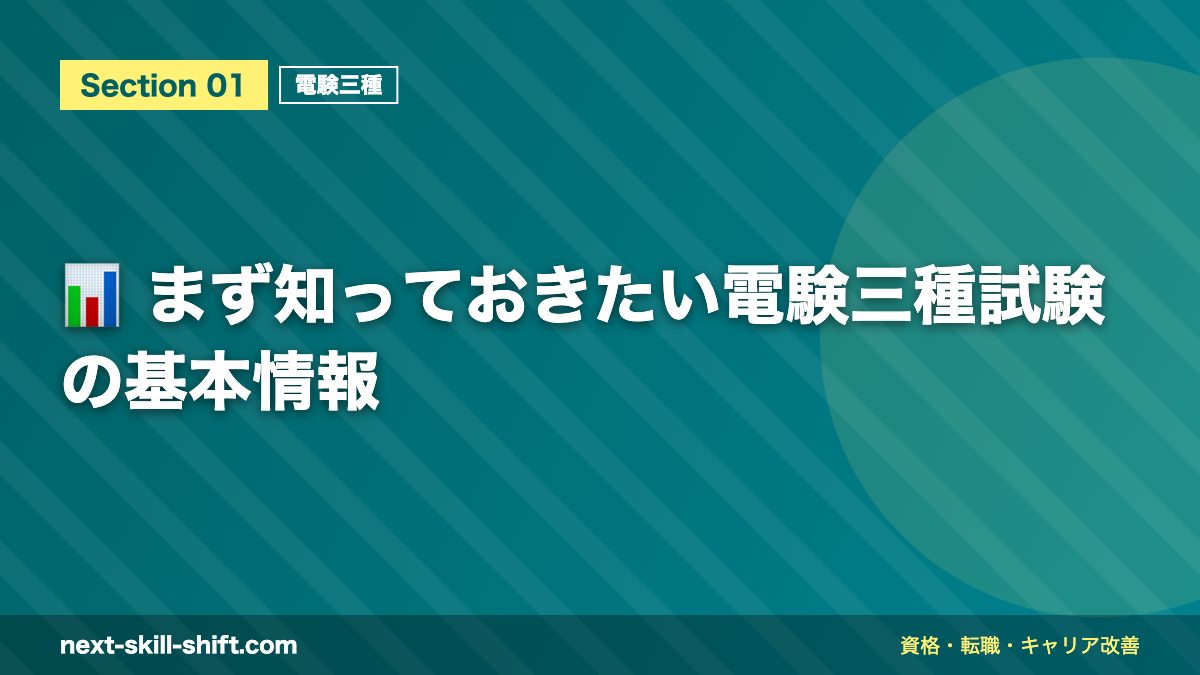 📊 まず知っておきたい電験三種試験の基本情報