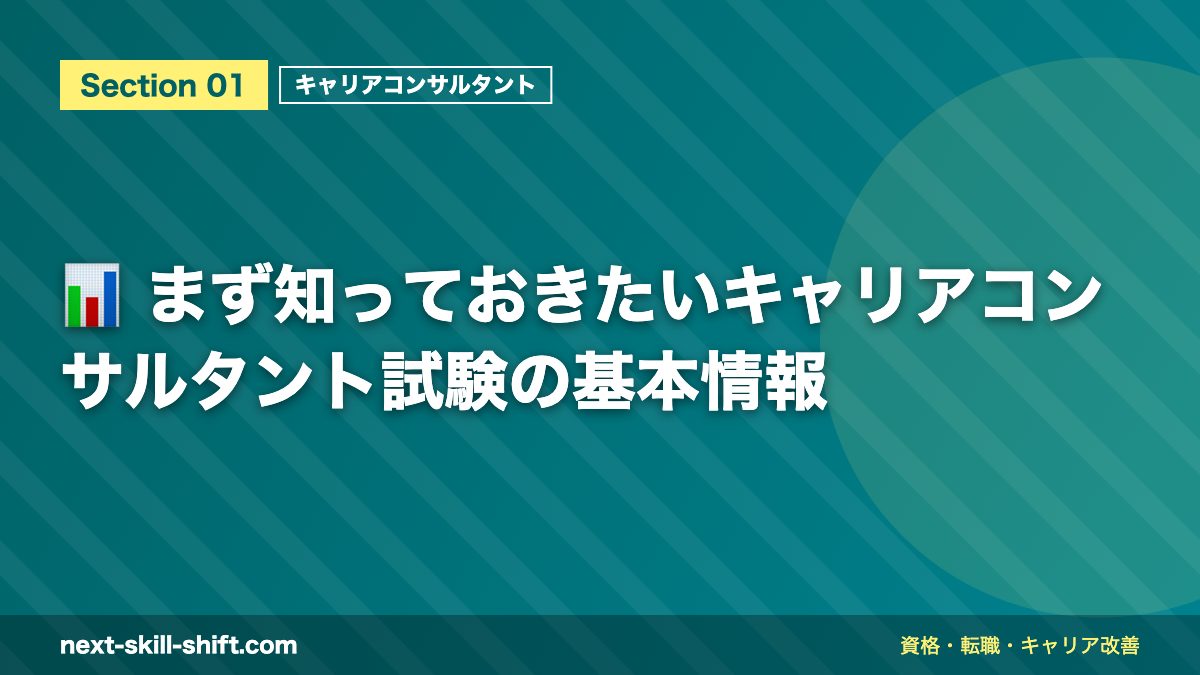 📊 まず知っておきたいキャリアコンサルタント試験の基本情報