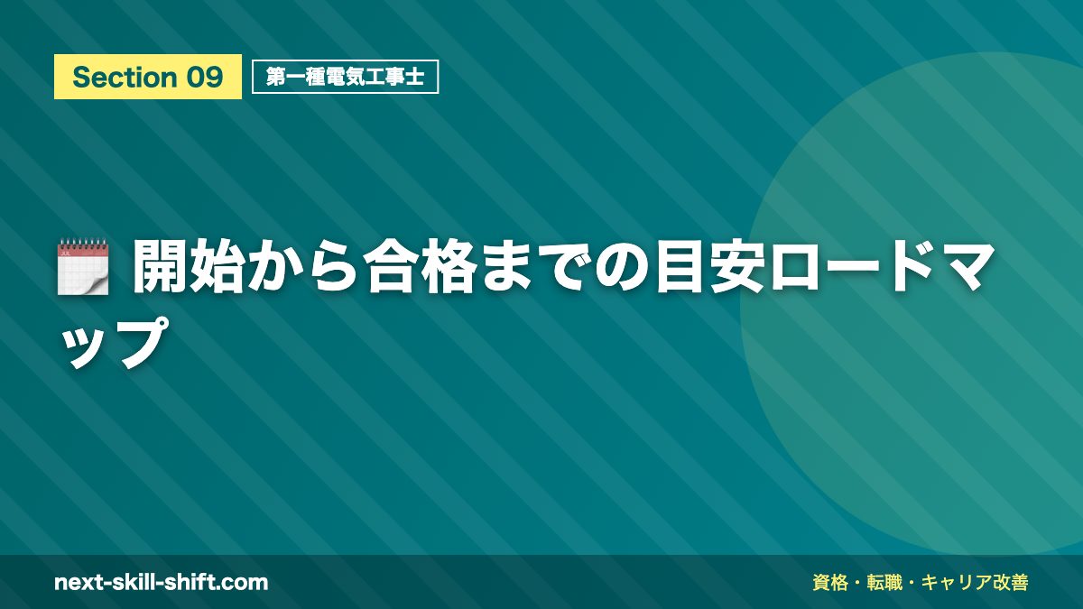 🗓️ 開始から合格までの目安ロードマップ
