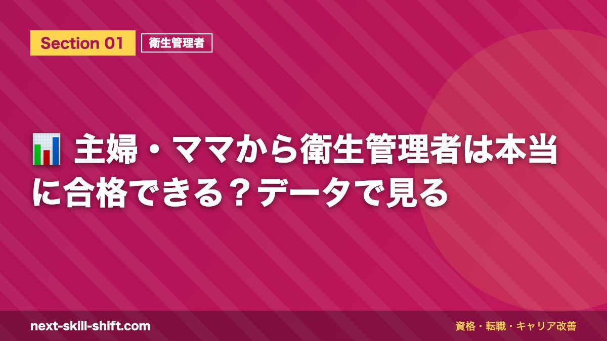 📊 主婦・ママから衛生管理者は本当に合格できる?データで見る