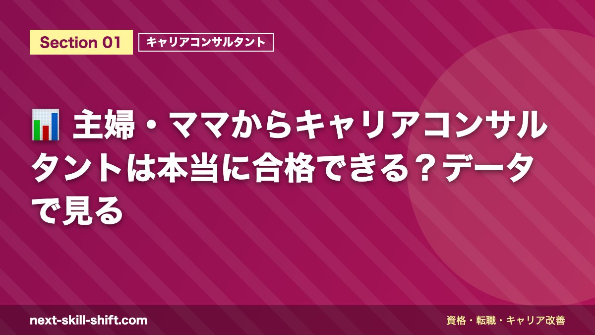 📊 主婦・ママからキャリアコンサルタントは本当に合格できる?データで見る
