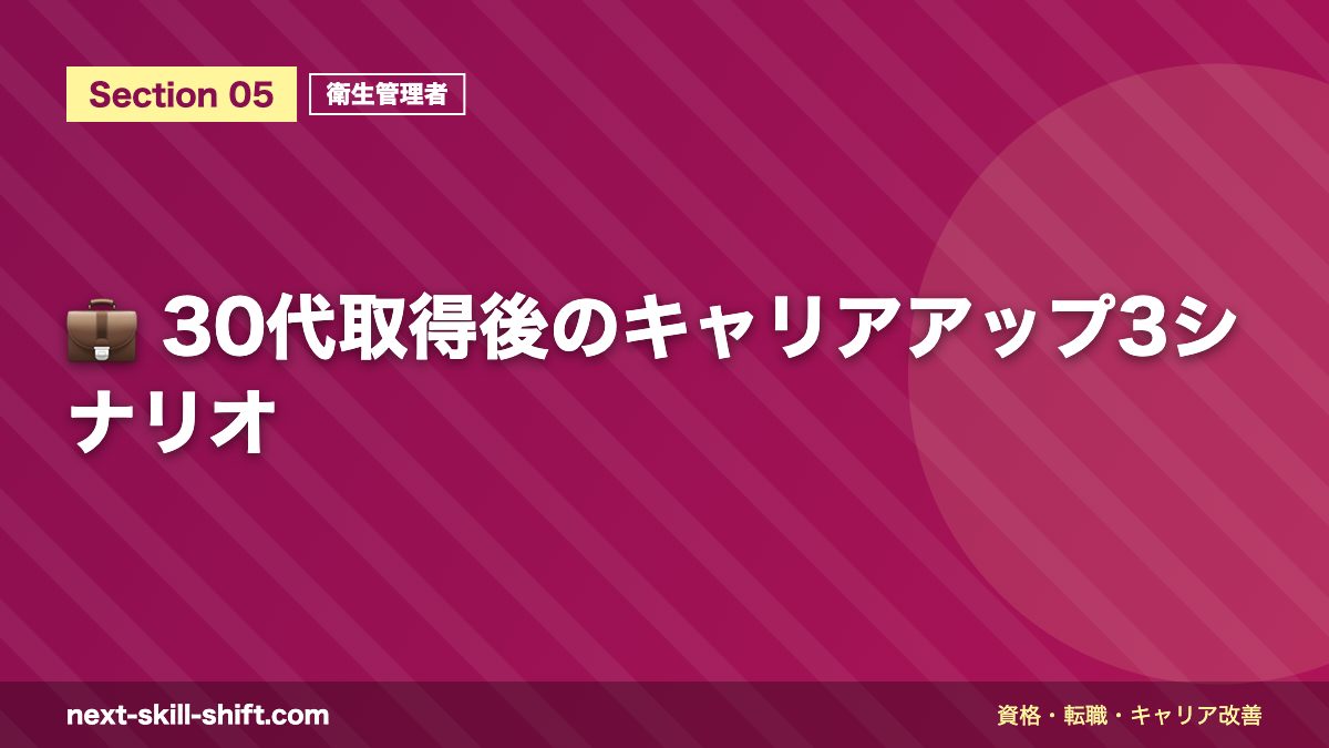 💼 30代取得後のキャリアアップ3シナリオ
