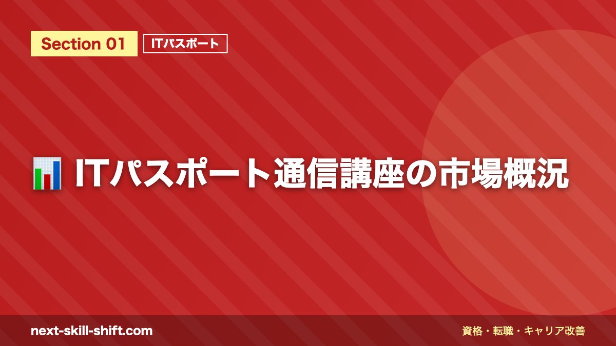 📊 ITパスポート通信講座の市場概況