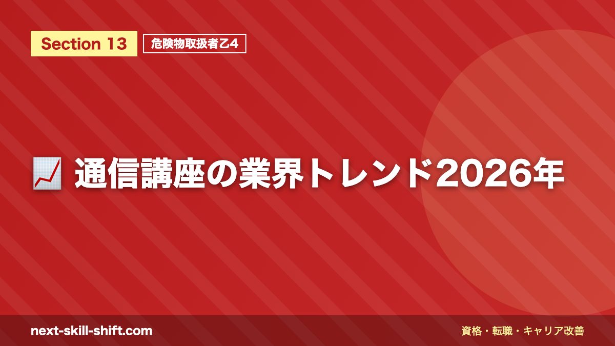 📈 通信講座の業界トレンド2026年