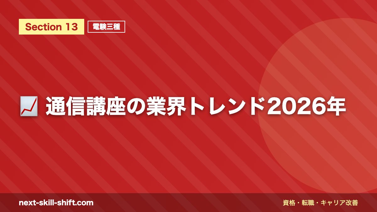 📈 通信講座の業界トレンド2026年