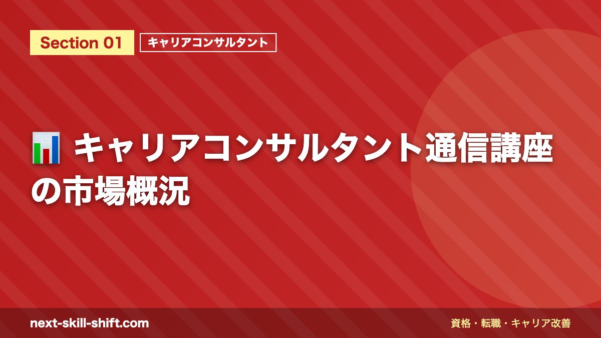 📊 キャリアコンサルタント通信講座の市場概況