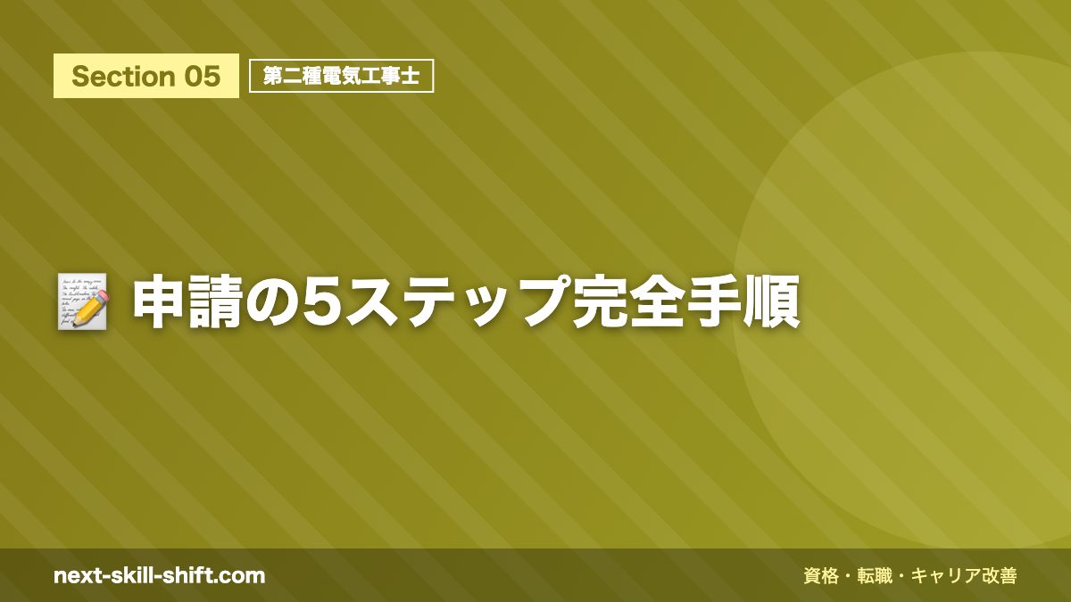 📝 申請の5ステップ完全手順