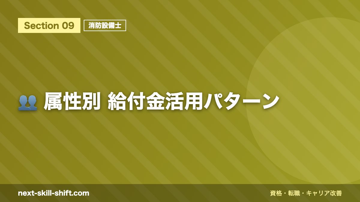 👥 属性別 給付金活用パターン