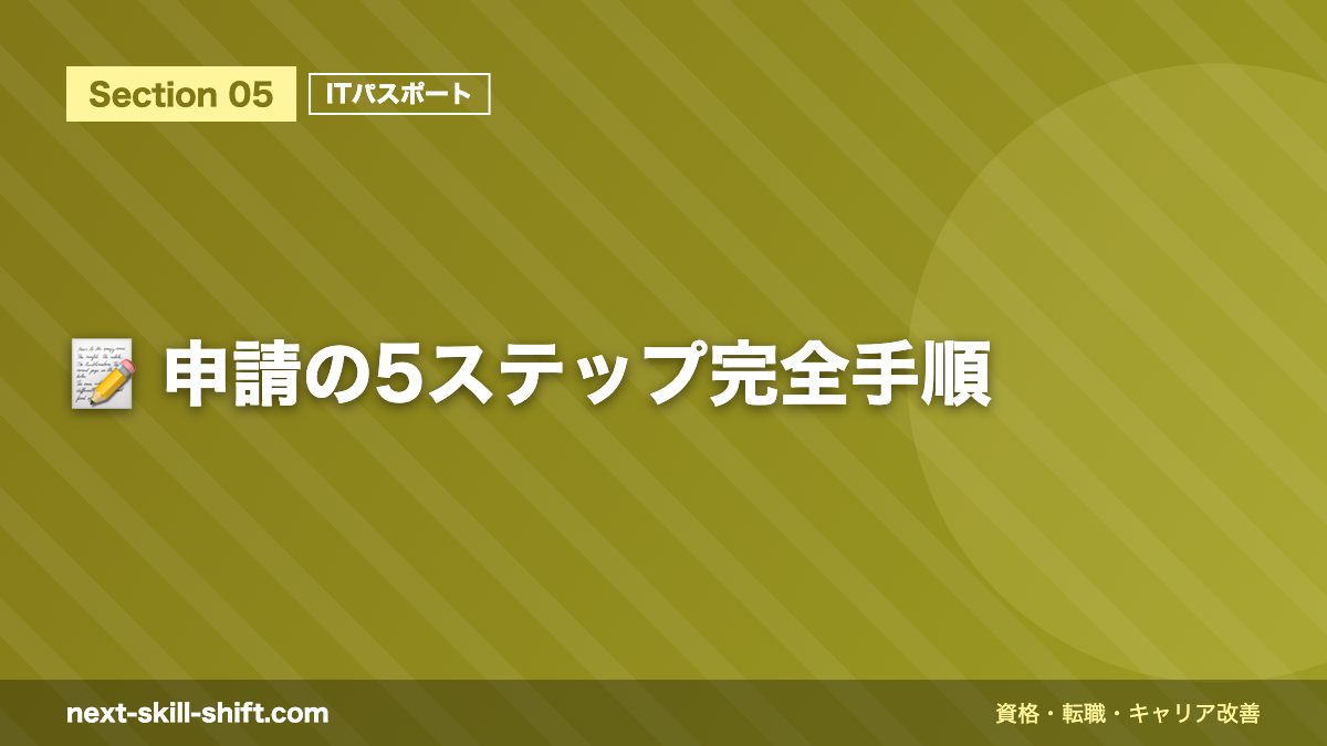 📝 申請の5ステップ完全手順