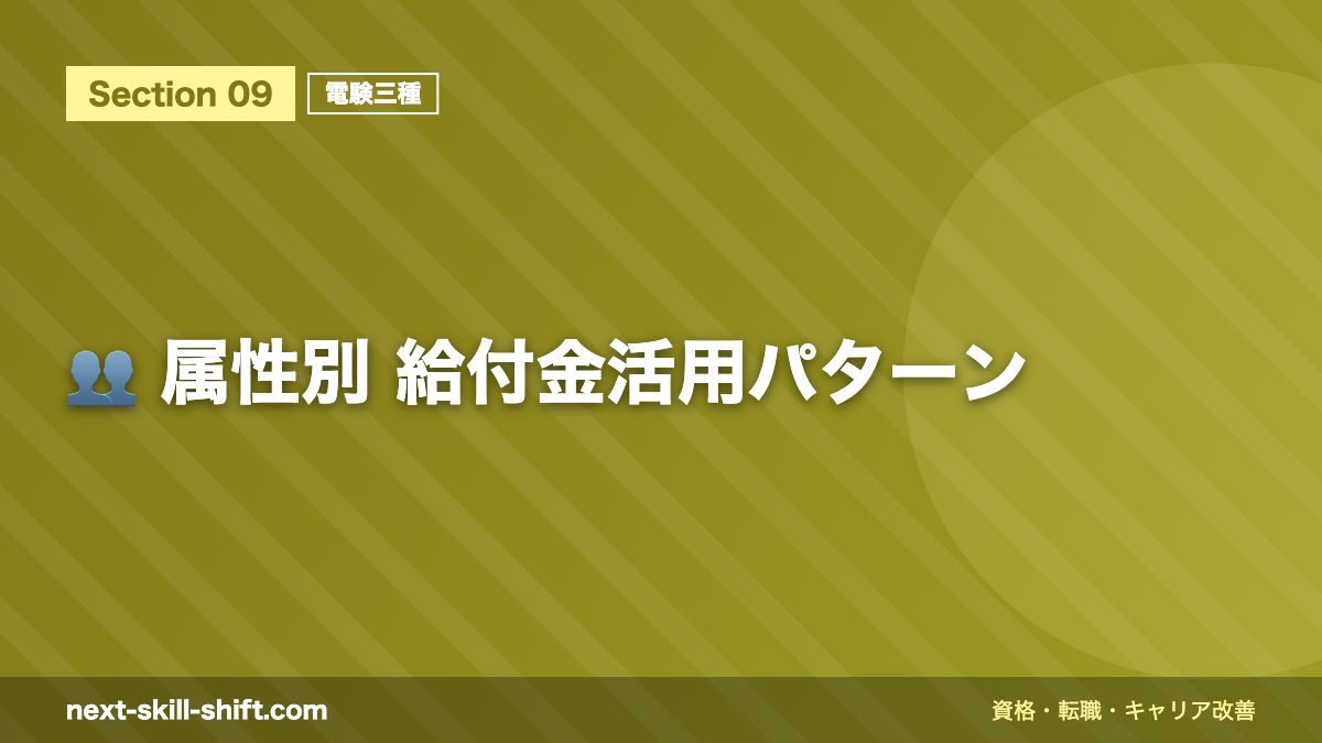 👥 属性別 給付金活用パターン