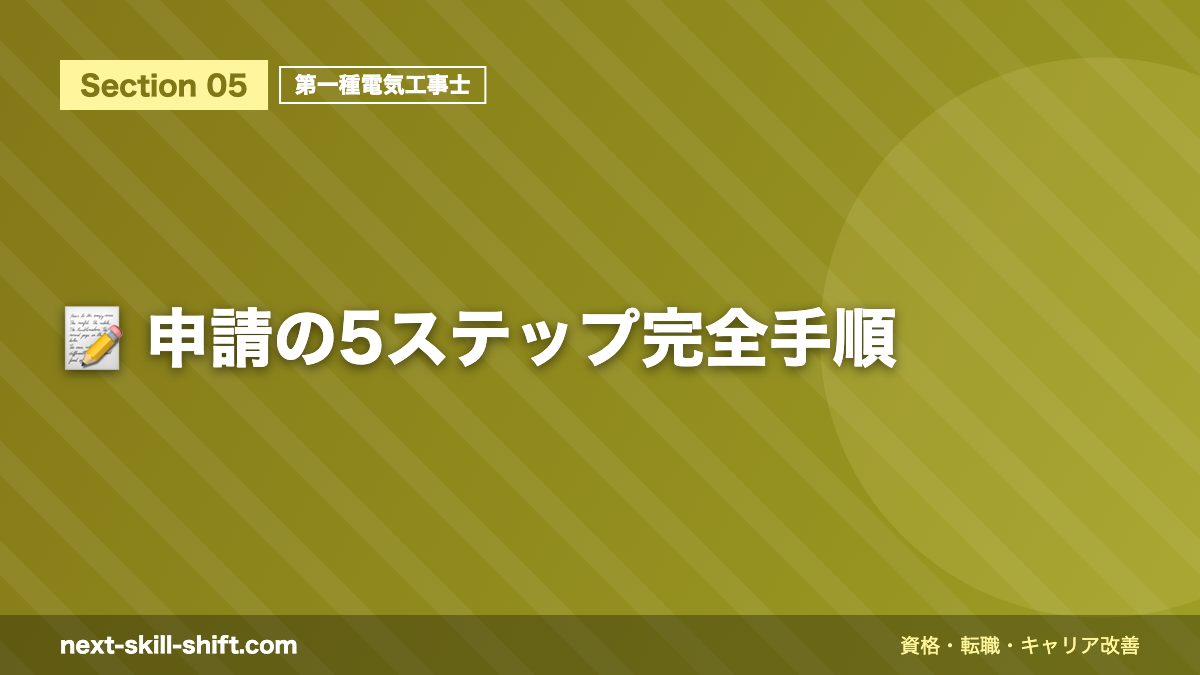 📝 申請の5ステップ完全手順