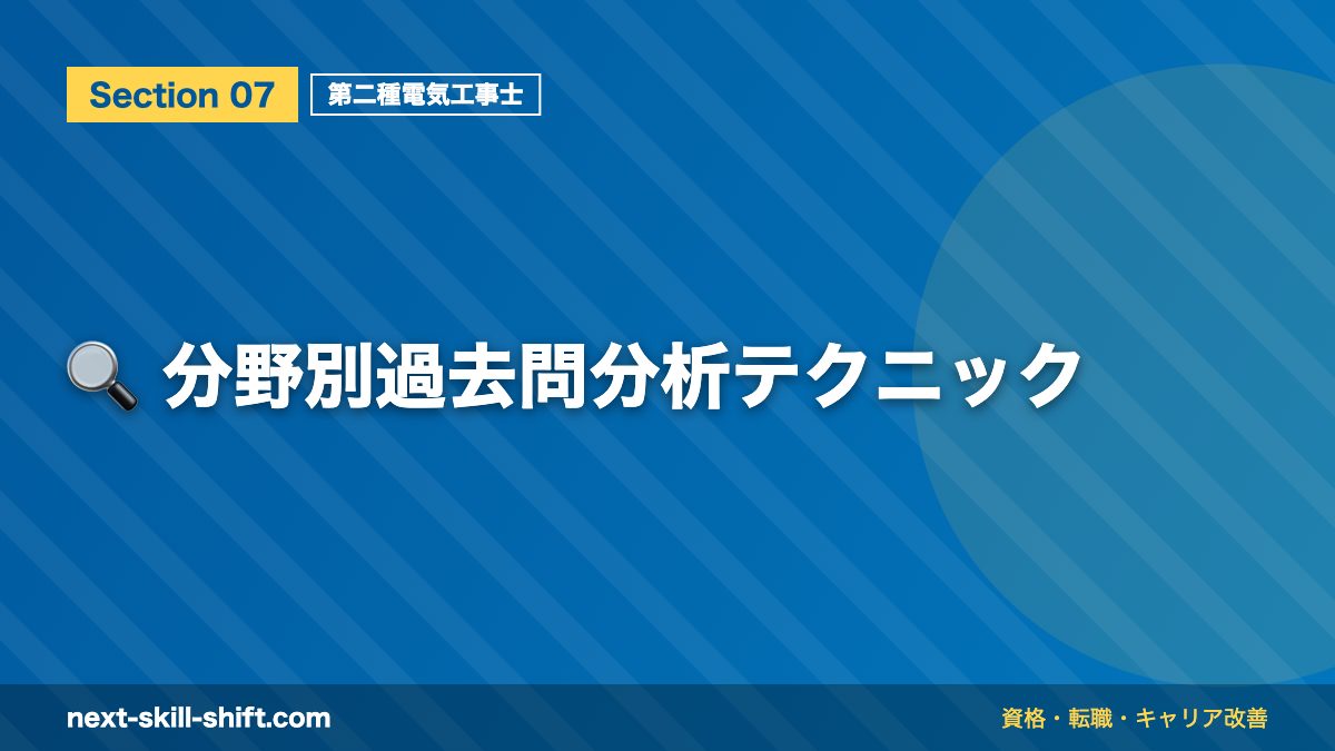🔍 分野別過去問分析テクニック
