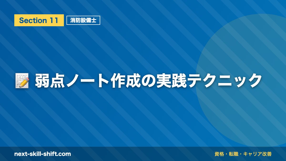 📝 弱点ノート作成の実践テクニック