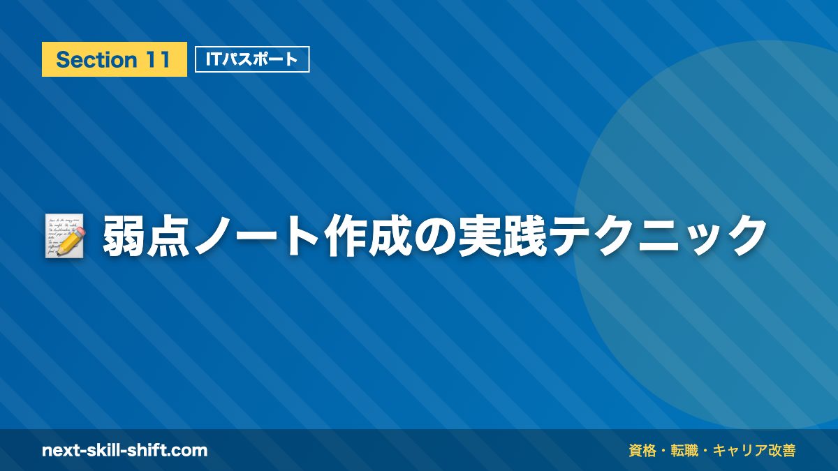 📝 弱点ノート作成の実践テクニック
