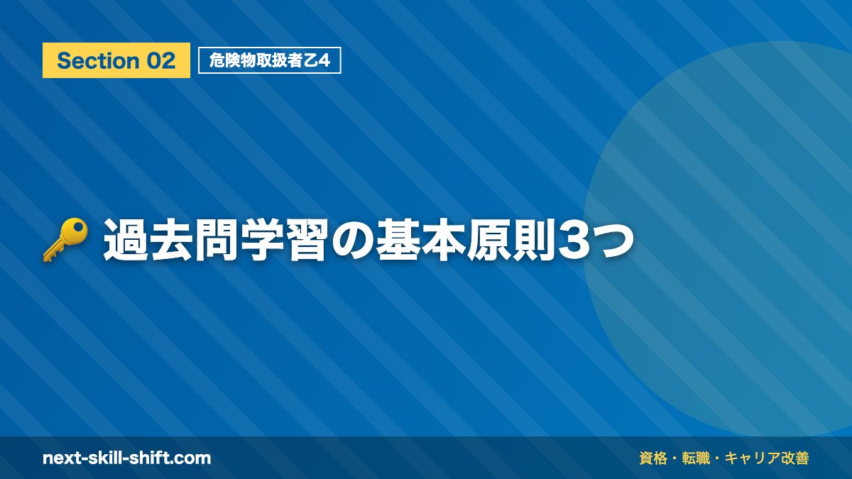 🔑 過去問学習の基本原則3つ
