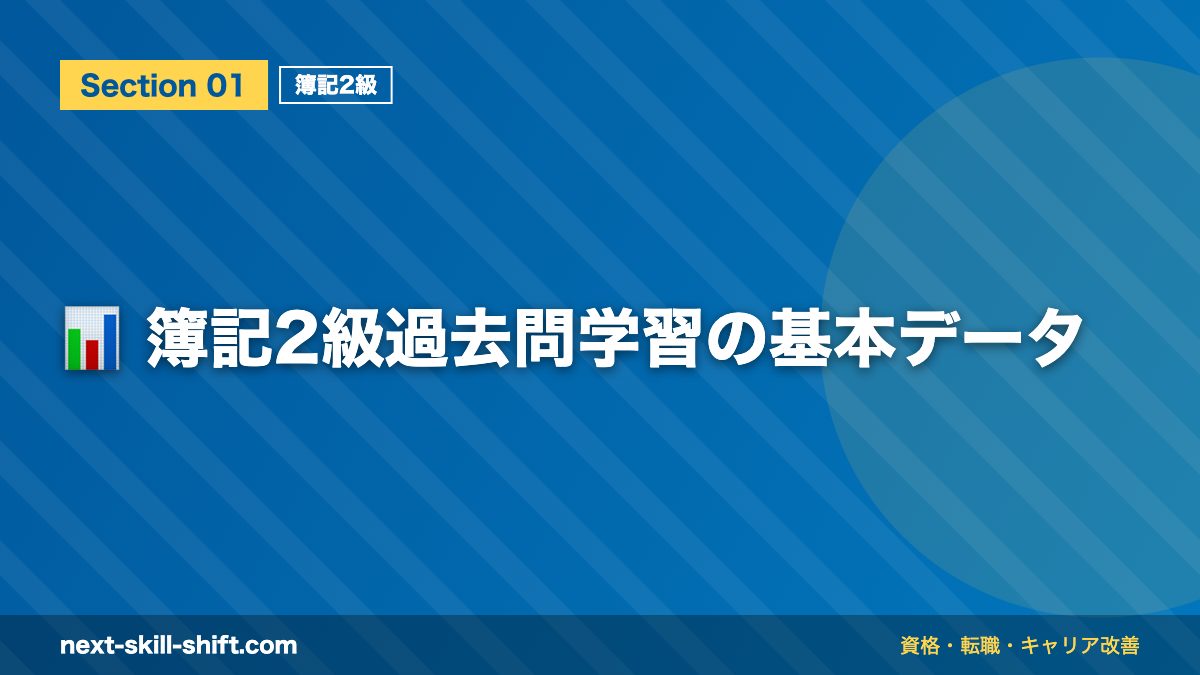 📊 簿記2級過去問学習の基本データ
