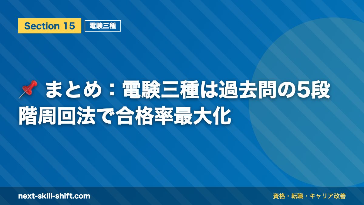 📌 まとめ：電験三種は過去問の5段階周回法で合格率最大化