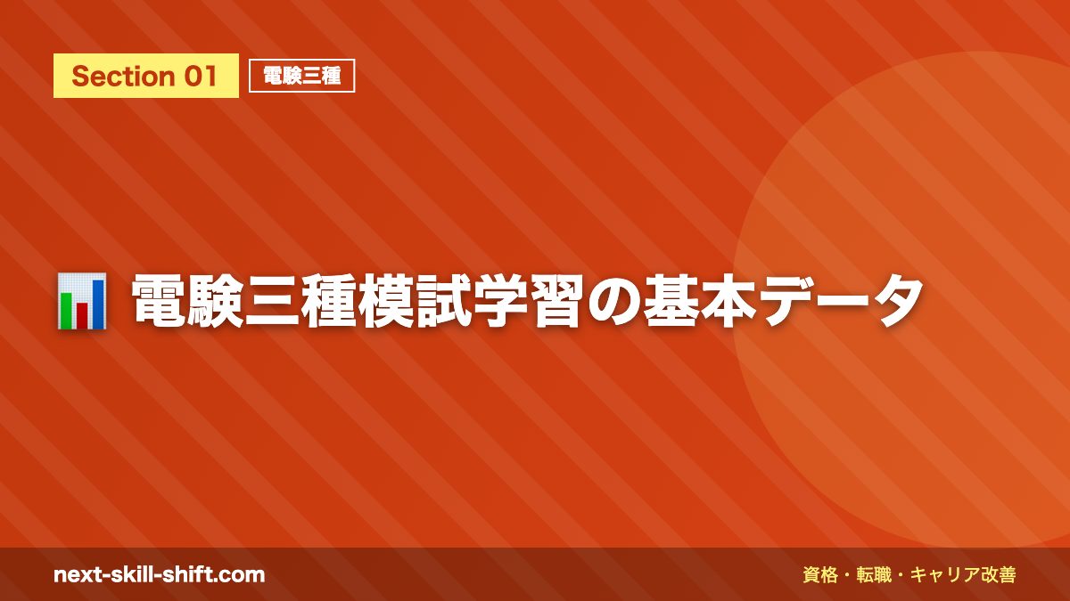 📊 電験三種模試学習の基本データ