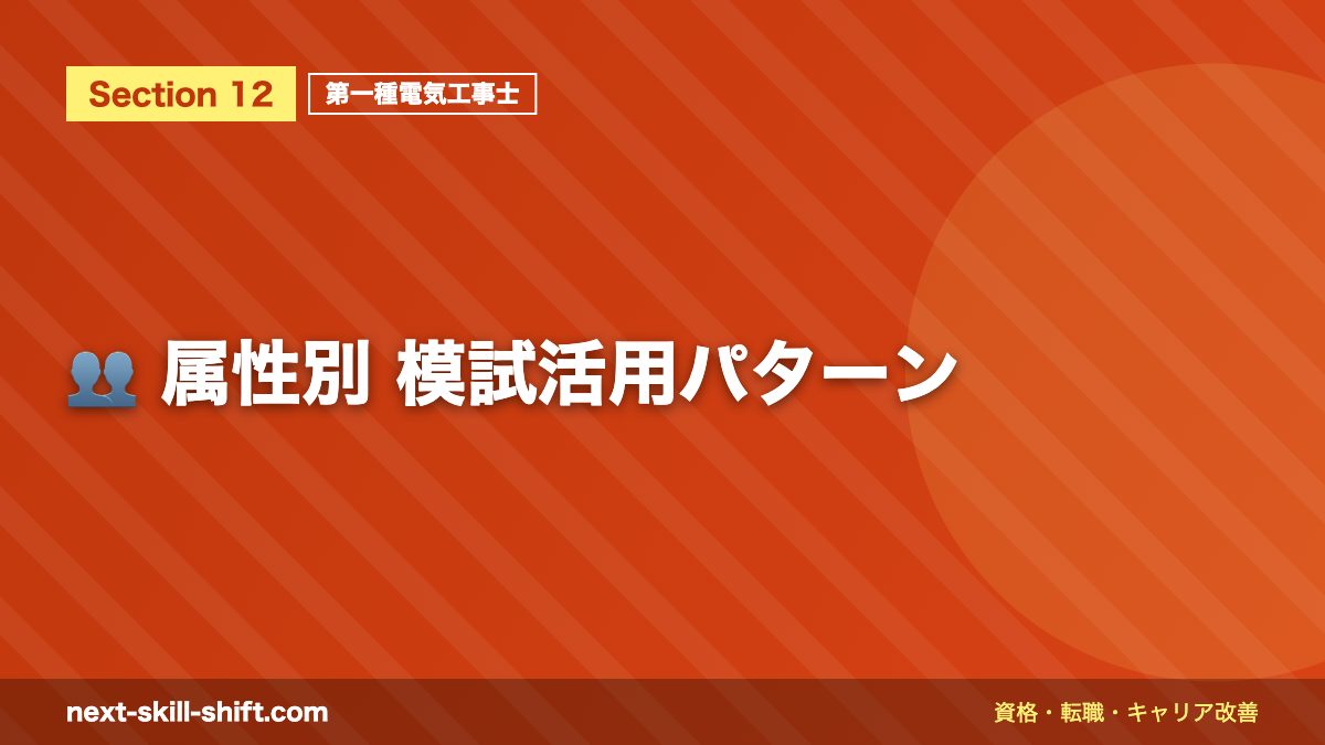 👥 属性別 模試活用パターン