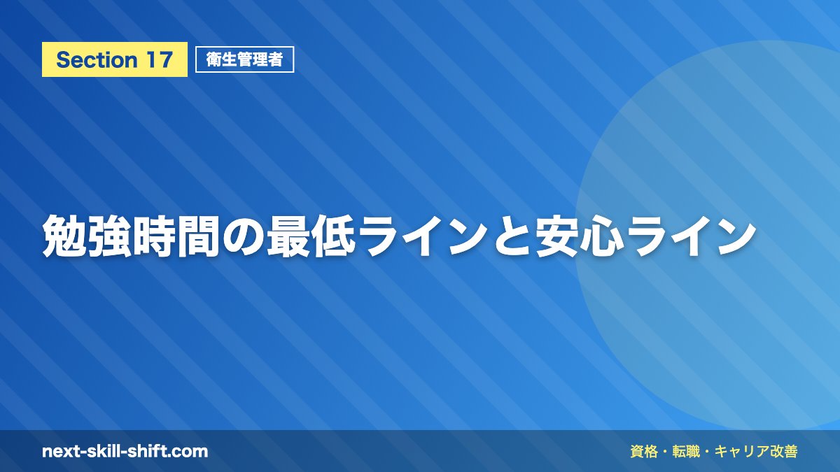 勉強時間の最低ラインと安心ライン