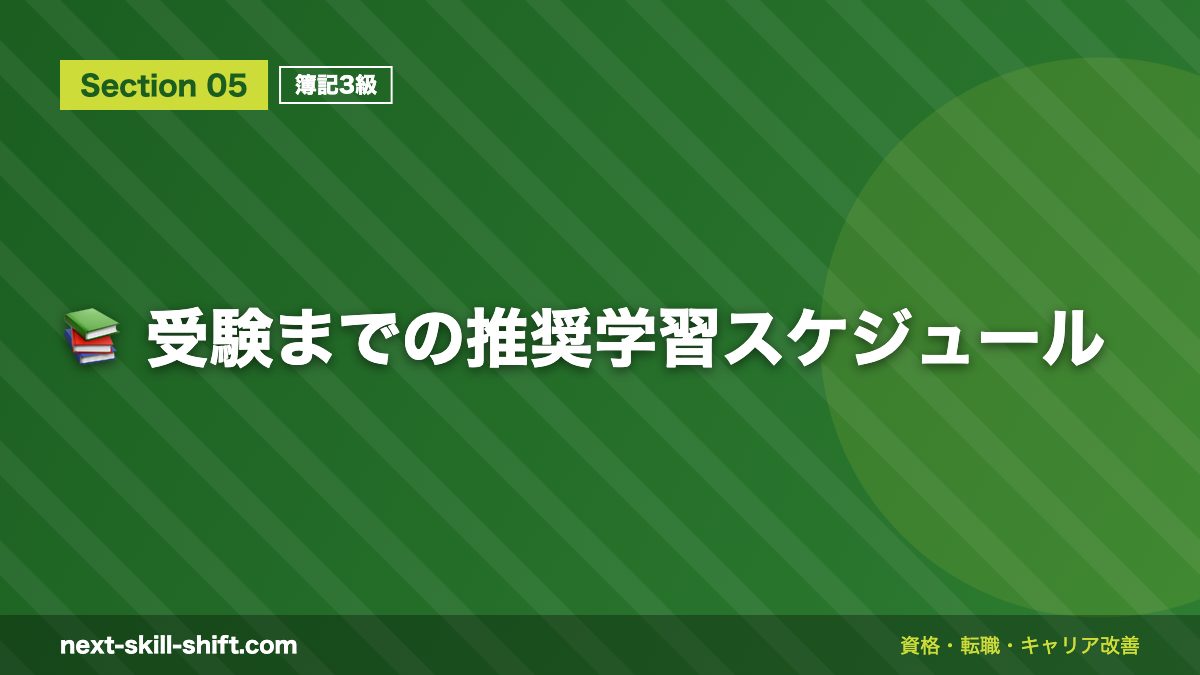📚 受験までの推奨学習スケジュール