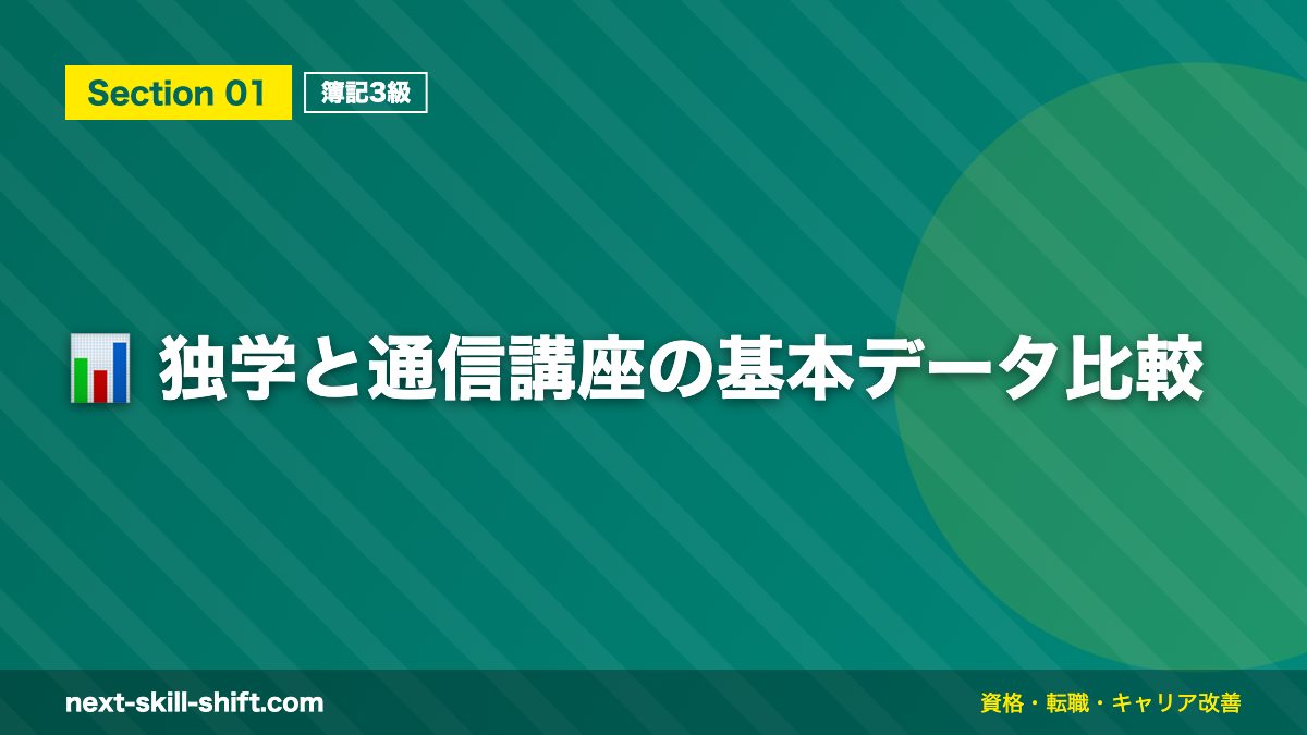 📊 独学と通信講座の基本データ比較