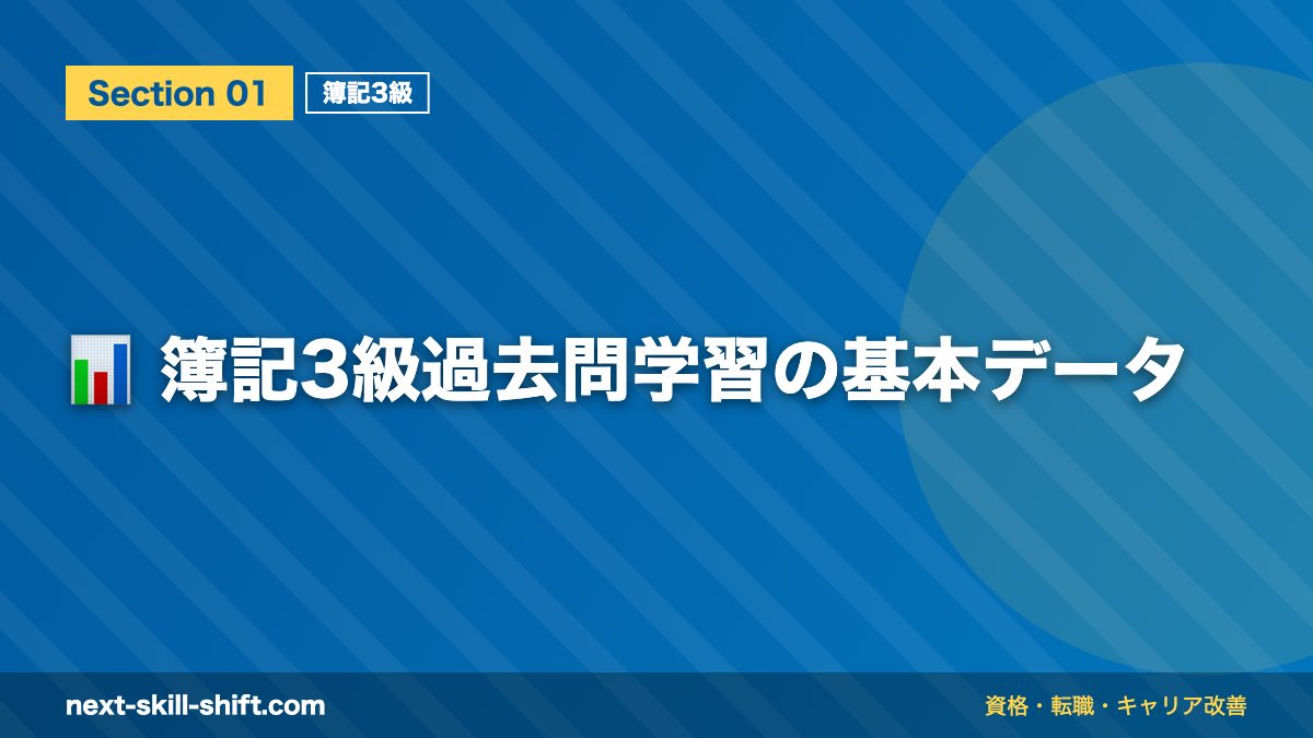 📊 簿記3級過去問学習の基本データ