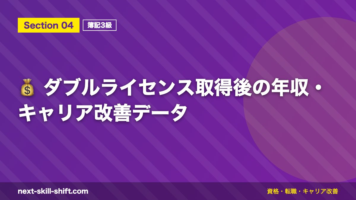 💰 ダブルライセンス取得後の年収・キャリア改善データ