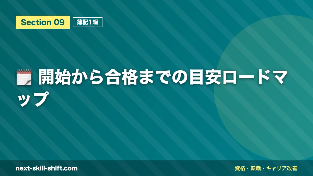 🗓️ 開始から合格までの目安ロードマップ