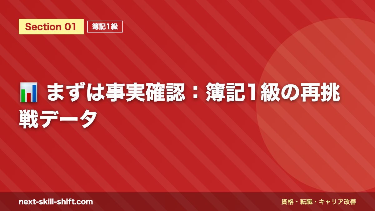 📊 まずは事実確認:簿記1級の再挑戦データ