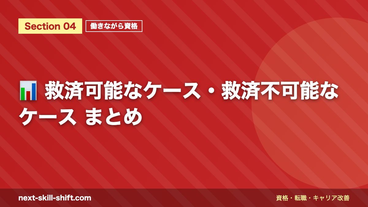 📊 救済可能なケース・救済不可能なケース まとめ