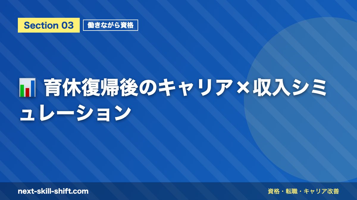 📊 育休復帰後のキャリア×収入シミュレーション