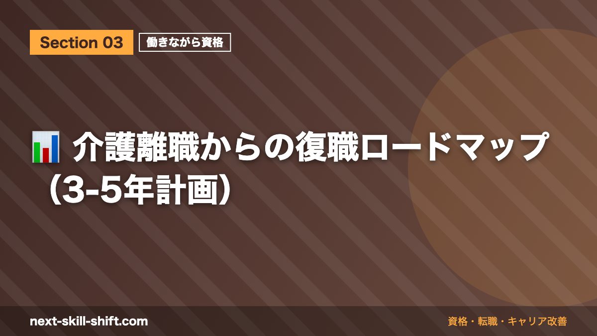 📊 介護離職からの復職ロードマップ(3-5年計画)