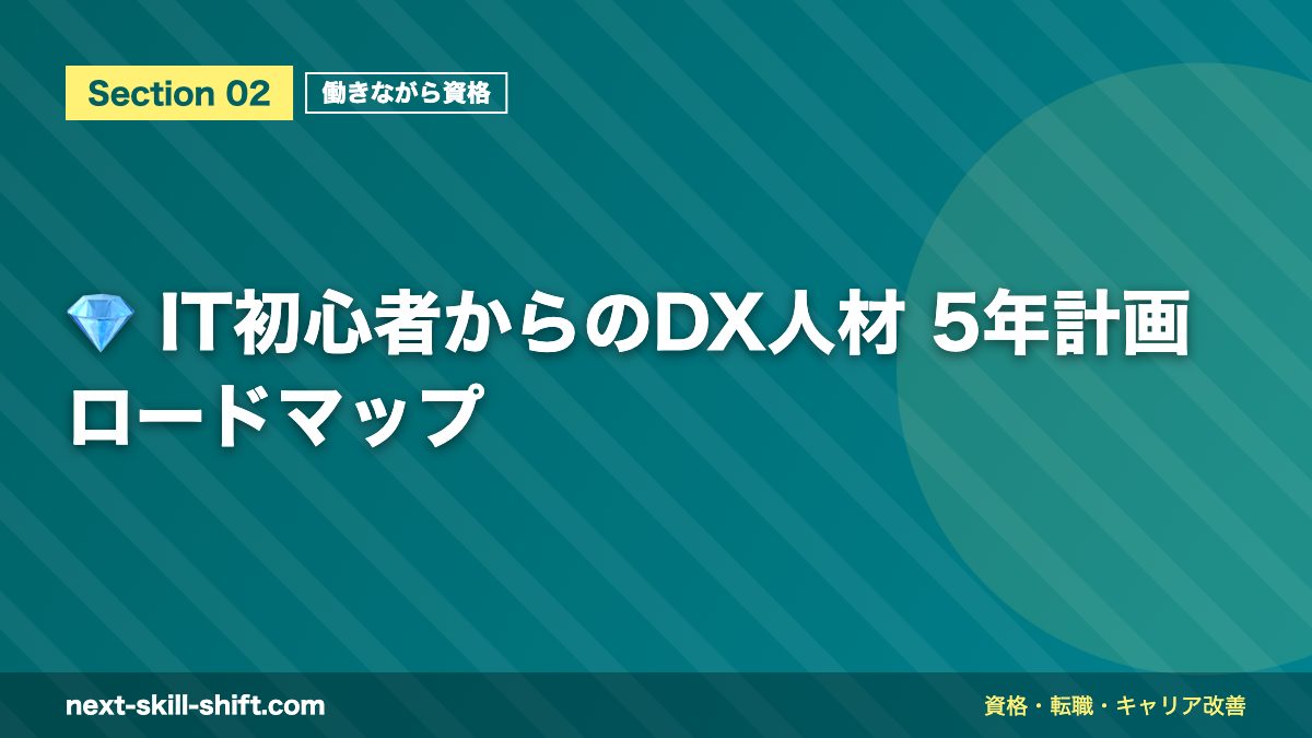 💎 IT初心者からのDX人材 5年計画ロードマップ