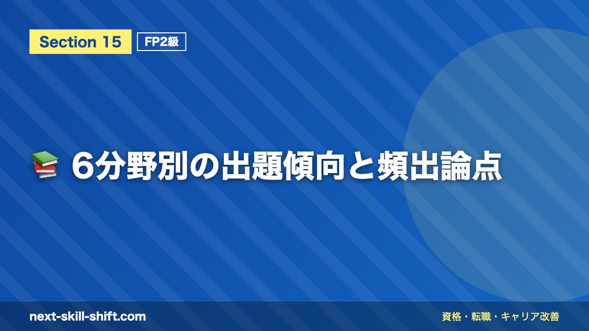 📚 6分野別の出題傾向と頻出論点