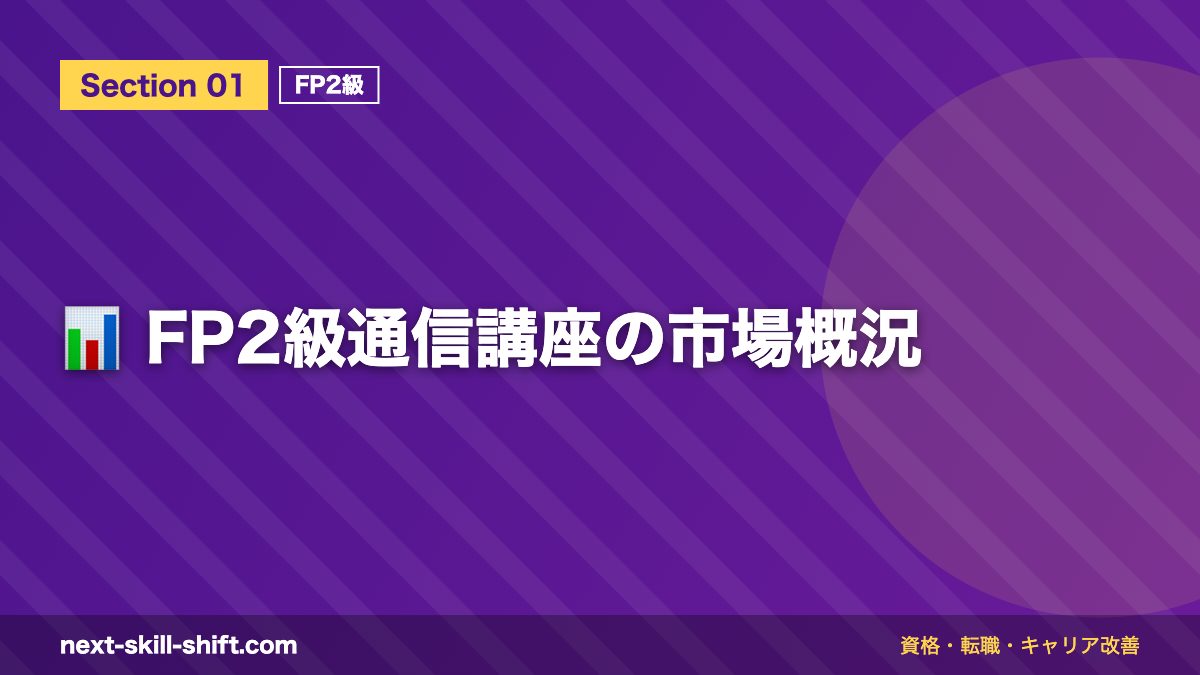 📊 FP2級通信講座の市場概況