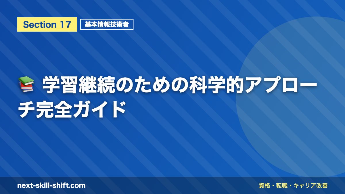 📚 学習継続のための科学的アプローチ完全ガイド