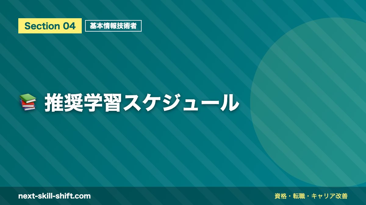 📚 推奨学習スケジュール