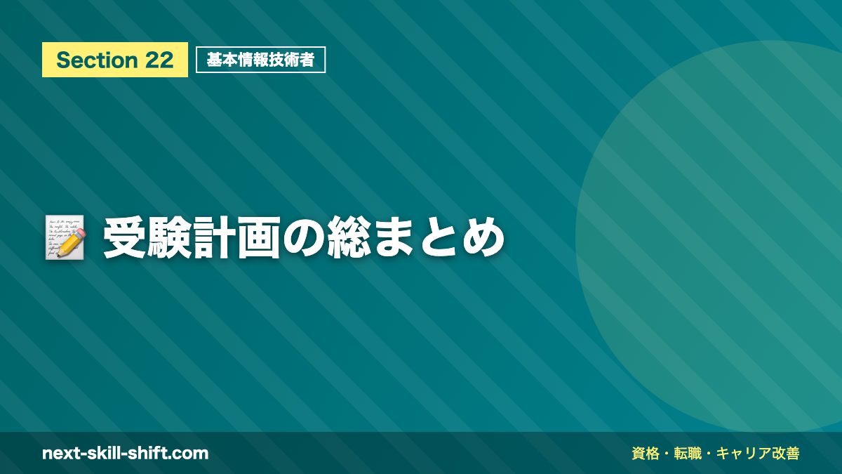 📝 受験計画の総まとめ